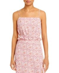 Lucy Paris - Floral Gathered Tank Top - Lyst