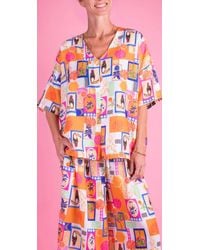 Gigi Moda - Tucano V-Neck Button-Down Shirt - Lyst