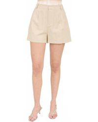 The Workshop - Kalene High-Waist Front Pleat Shorts - Lyst