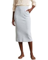 Kinross Cashmere - Pull On Double Knit Straight Skirt - Lyst