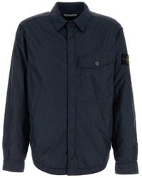 Stone Island - Structured Coat With Classic Design - Lyst