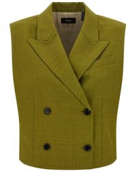 Theory - Double-Breasted City Twill Vest With Peak Lapels - Lyst