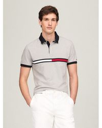Tommy Hilfiger - Regular Fit Embroidered Stripe Logo Polo - Lyst