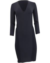 Max Mara - V-Neck Long Sleeve Mini Fitted Dress - Lyst