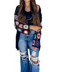 Blakeley - Granny Square Sweater Cardigan - Lyst