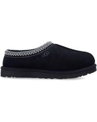 UGG - Tasman Leather Suede Shearling Mules - Lyst