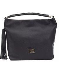 Pompei Donatella - Chic Leather Shoulder Bag With Logo Detail - Lyst
