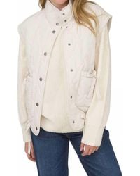 Blu Pepper - Tie-Detail Snap-Button Quilted Puffer Western Vest - Lyst