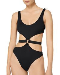 Jonathan Simkhai - Ribbed Knit Light Support One-piece Swimsuit - Lyst