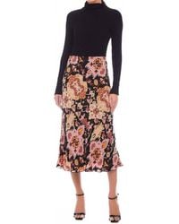 Fifteen Twenty - Mia Bias Midi Skirt - Lyst