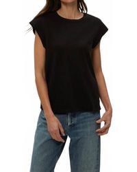 Michael Stars - Joey Power Shoulder Tee - Lyst