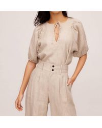 Fifteen Twenty - Imogen Poof Sleeve Top - Lyst