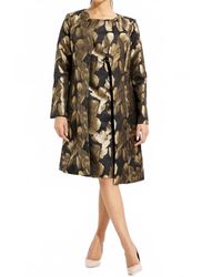 Joseph Ribkoff - Foil Leaf Open Front Coat - Lyst