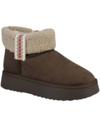 MIA - Iceland Faux Shearling Platform Bootie - Lyst