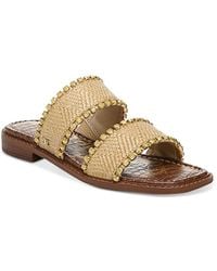 Sam Edelman - Hopie Embellished Square Toe Slide Sandals - Lyst