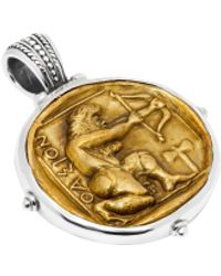 Konstantino - Byzantium Sterling Silver & Bronze Coin Pendant Mekj339-300-20 - Lyst
