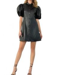 Thml - Romy Faux Leather Button Up Dress - Lyst