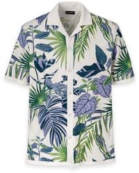 Paul Fredrick - Linen Blend Button Front Camp - Lyst