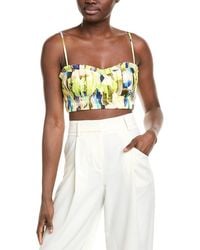 Nicholas - Crina Linen Bra Top - Lyst