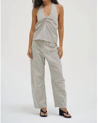 LNA - Cora Plaid Halter Top - Lyst