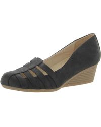 Dr. Scholls - Be Free Faux Leather Slip-on Wedge Heels - Lyst