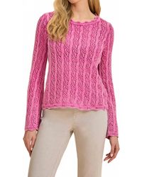 Fdj - Long Sleeve Garment Dye Sweater Top - Lyst