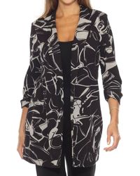 Joseph Ribkoff - Abstract Open Front Longline Blazer - Lyst