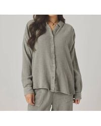 Splendid - Ava Gauze Button Down Shirt - Lyst