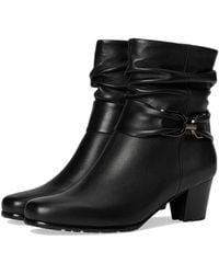David Tate - Corona Boots 'Sblack Leather Square Toe Ankle Bootie Zogg2862 - Lyst