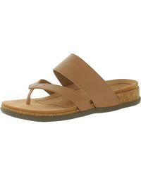 Vionic - Marvina Leather Cork Slide Sandals - Lyst