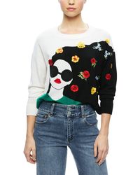 Alice + Olivia - Alice + Olivia Gleeson Staceface Wool-blend Sweater - Lyst