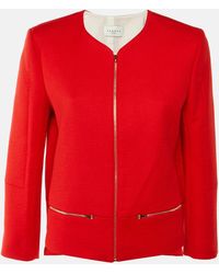 Sandro - Cotton Zip Front Jacket - Lyst