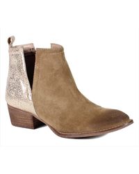 Diba True - Stop By Metallic Leather Boots - Lyst