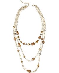 Misook - Multi-stone Chain Necklace - Lyst