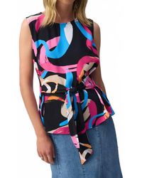Joseph Ribkoff - Whitlee Woven Abstract Print Sleeveless Fit And Flare Top - Lyst