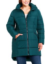 Evans - Plus Quilted Hooded Puffer Jacket - Lyst
