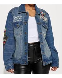 Ed Hardy - Flame Skull Denim Jacket - Lyst