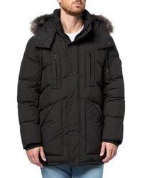 Andrew Marc - Outerwear Tremont Down Coat With Removeable Faux Fur Hood - Lyst