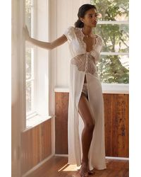 BHLDN - Satin Cap-Sleeve Maxi Slip - Lyst