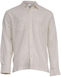 MR P. - Mr. P. Textured Long Sleeve Shirt - Lyst