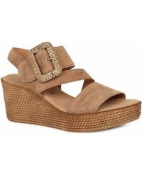 Gabor - Suede Platform Wedge Sandals - Lyst