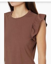 PAIGE - Erissa Ruffle Sleeve Tee - Lyst