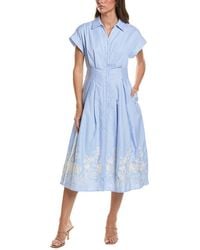 Gracia - Embroidered Bottom Stripe Dress - Lyst