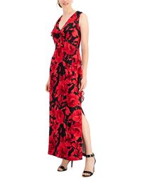 Connected Apparel - Floral Print Long Maxi Dress - Lyst