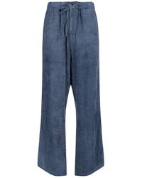 MYTHINKS - Ribbed Fabric Pants With Adjustable Drawstring - Lyst