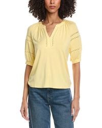 Nicole Miller - Solid Blouse - Lyst