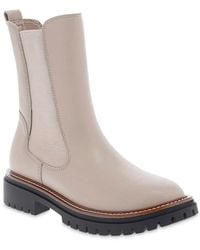 MIA - Fala Mh240801 Boots Sand Leather Block Heel Chelsea Htat1072 - Lyst