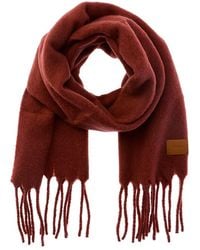 Vince - Lofty Solid Leather-Trim Wool & Alpaca-Blend Scarf - Lyst