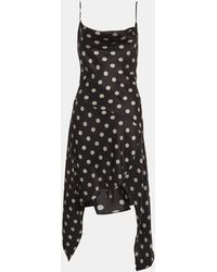 Nicholas - Polka Dot Satin Draped Galira Dress - Lyst