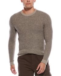 Autumn Cashmere - Wool & Cashmere-Blend Waffle Crewneck Sweater - Lyst